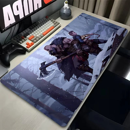 Game God of War Mouse Pad Large Keyboard Pad Floor Mat Computer Accessories Non-slip Desk Mat Game Player PC Carpet Mousepad