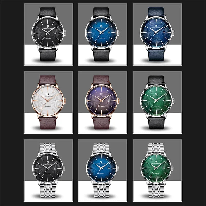 2026 New PAGANI DESIGN Men's Watches Fashion Sports Gold Watch For Men Automatic Mechanical Wristwatches Men Waterproof Leather