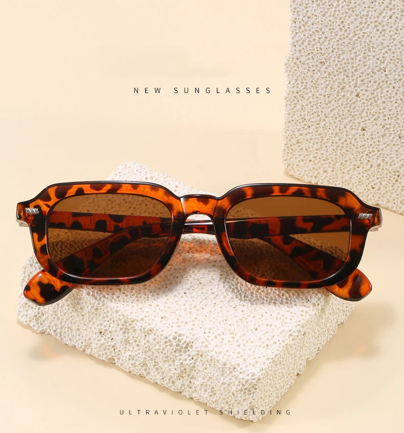 2pcs Fashion Small Square Women Luxury Brand Sunglasses Retro Designer Men Trending Multi Color Sun Glasses Shades UV400