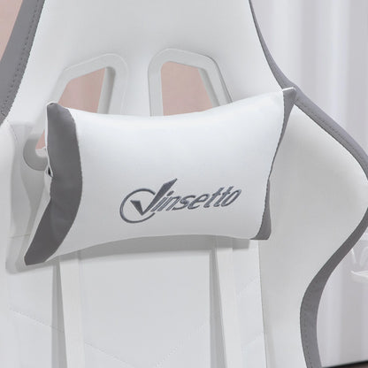 Ergonomic Gaming Chair with Footrest, 135° Reclining Backrest, Lumbar Support, Adjustable Height, Comfortable Racing Style Gaming Chair