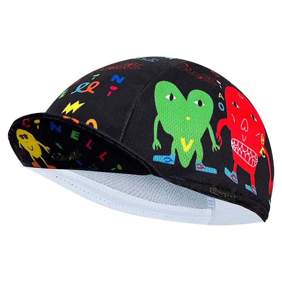 New cycling cap, polyester sweat absorption, fashion trend, unisex, graffiti