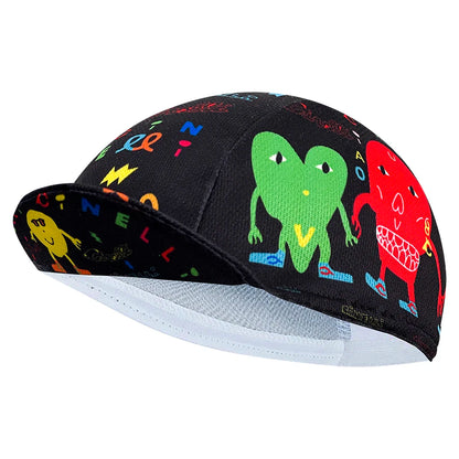 New cycling cap, polyester sweat absorption, fashion trend, unisex, graffiti