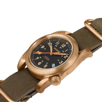 Boderry Field Watches Bronze Case Automatic Mechanical VOYAGER Watch Men's 100M Waterproof Clock Military Top Brand Wristwatch