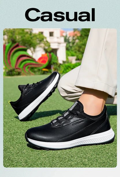 Zapatos deportivos de golf para hombre impermeables de cuero de alta calidad, zapatos deportivos para competición de golf, zapatos formales para campo de golf, zapatos de entrenamiento para hombre