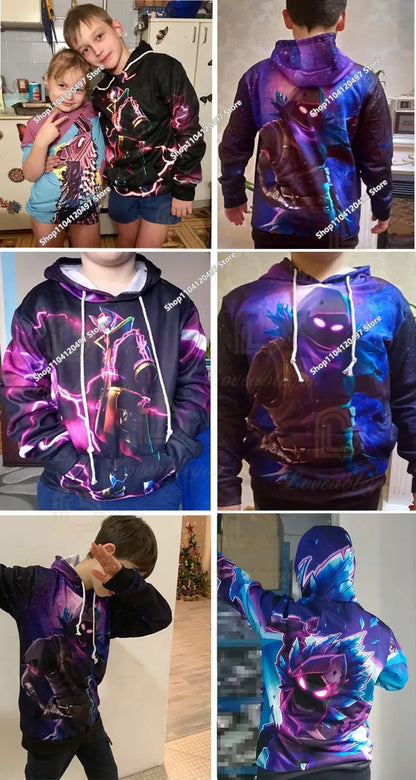 Lastenvaatteet syksyinen collegepaita T-paita huppari uusi Fortnite lasten rento asu mukavat streetwear-vaatteet