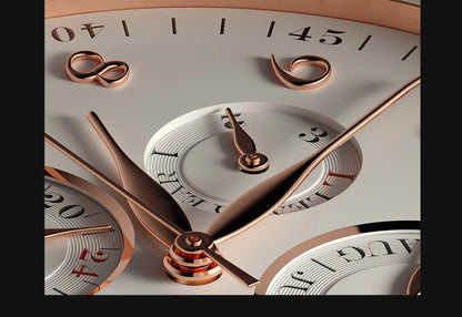 Relógio masculino mecânico automático LOBINNI Luxury Brand Switzerland com calendário perpétuo, vidro de safira e mostrador multifunções L13019-8