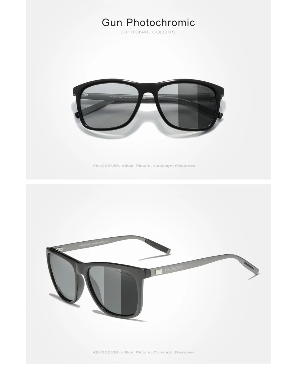 KINGSEVEN Aluminum Frame Sunglasses Men Polarized Photochromic Sun glasses Women's Glasses Accessories Driving Sunglasses