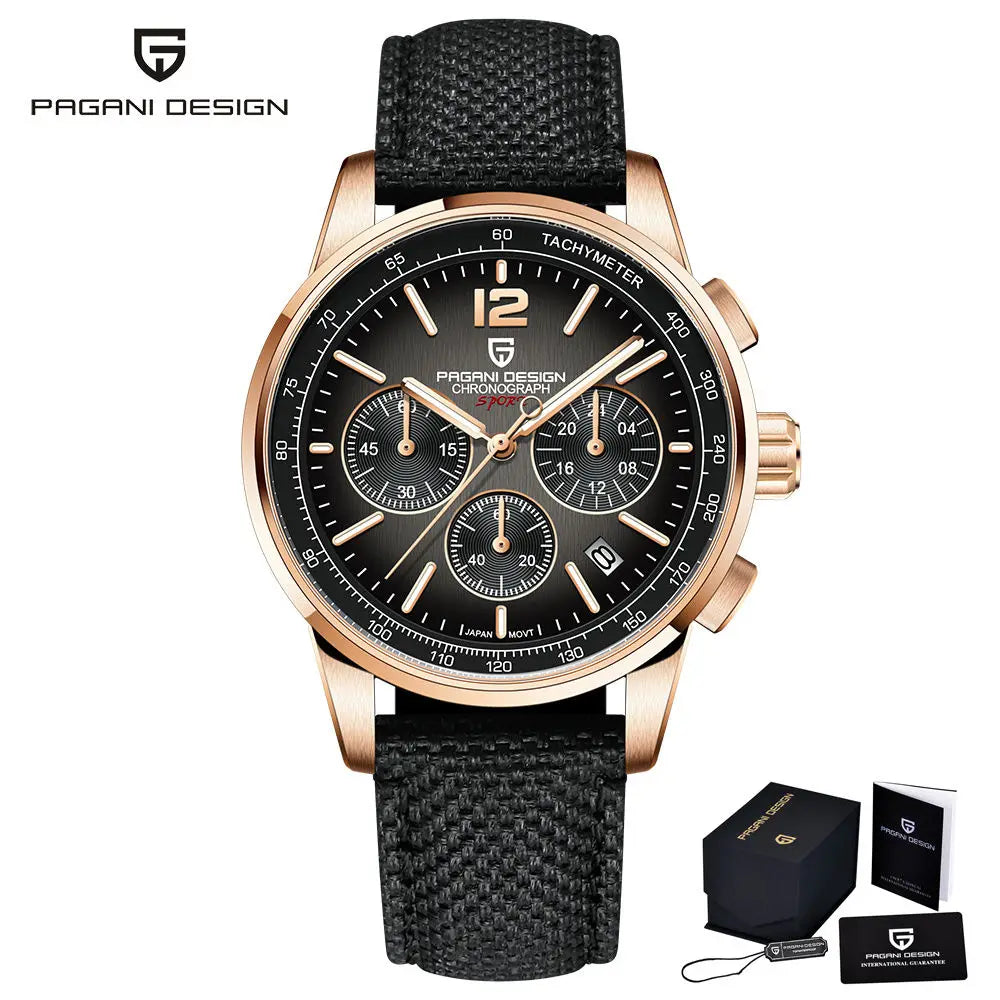 Pagani Design VK63 Fashion Men's Quartz Watches 41MM Top Sapphire Waterproof Sport 10 Bar Watch for men reloj hombre