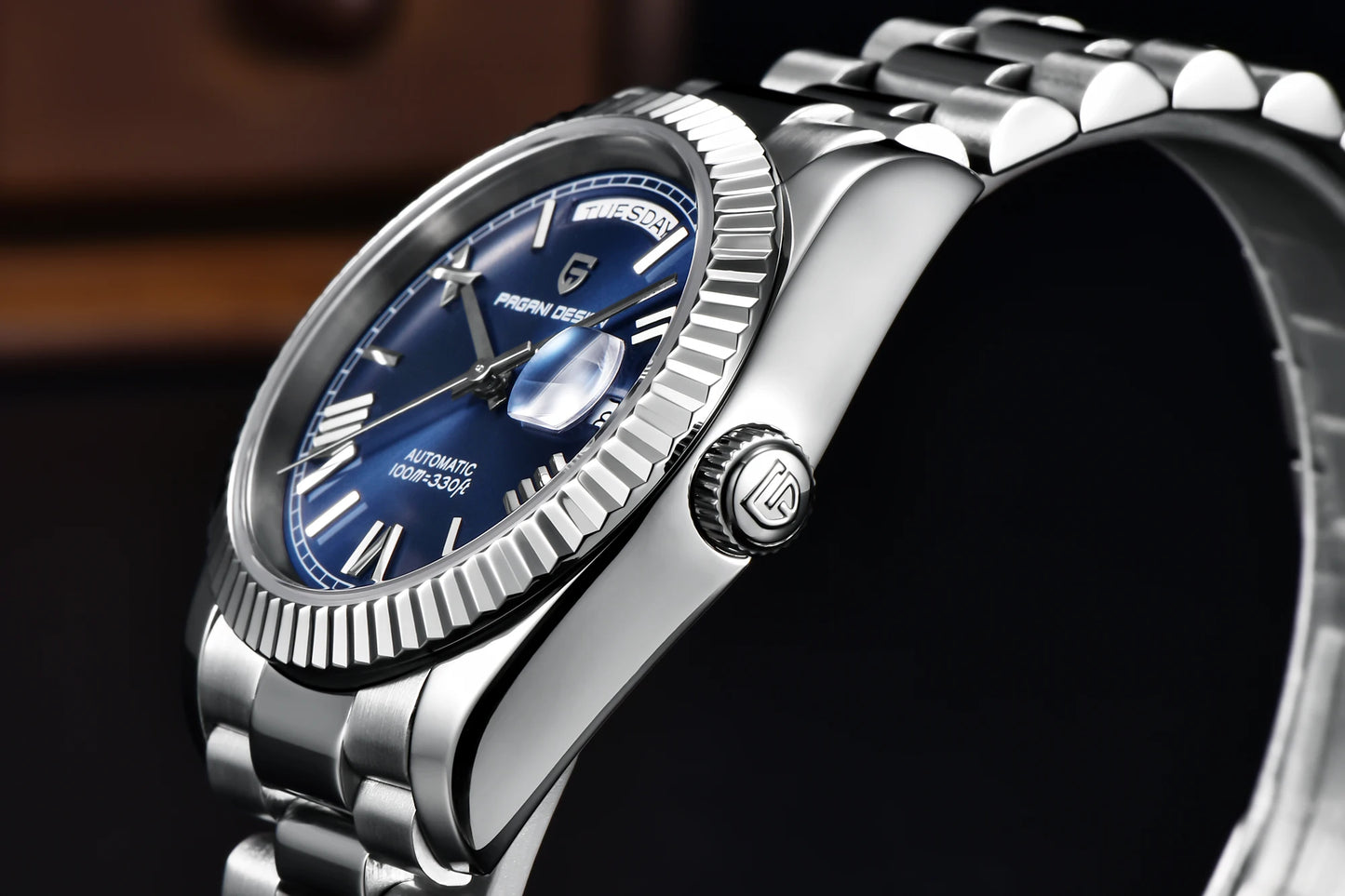 2026 New PAGANI DESIGN Enamel Dial DD36 Luxury Silver Gold Automatic Watch For Men AR Sapphire Crystal Mechanical Wristwatch Men