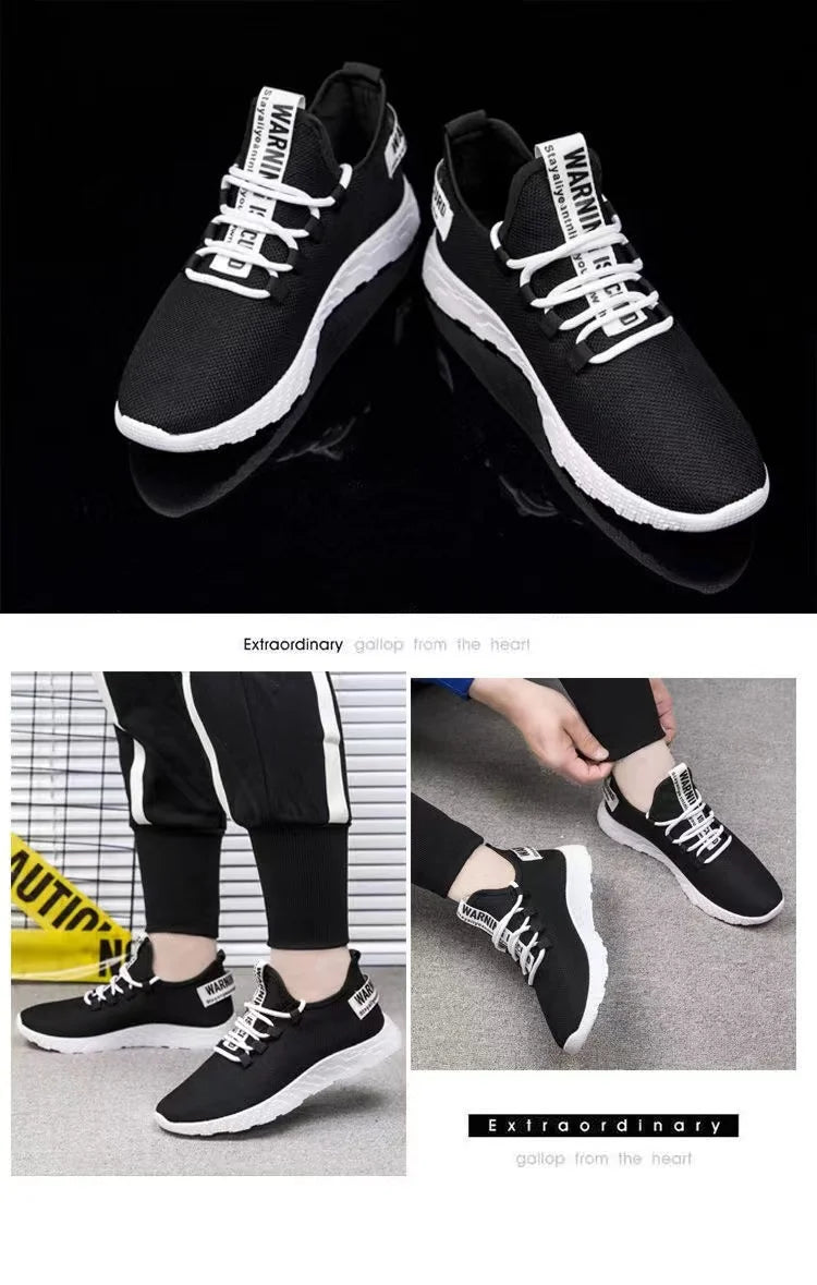 Heren sneakers, casual, lichtgewicht sportschoenen van mesh, zomers, voor heren, outdoor, zachte zool, ademend, comfortabel, modieus, trendy hardloopschoen