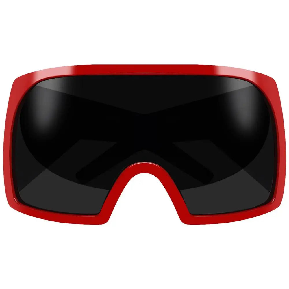 Futuristic Wrap Around Sunglasses Rave Curved Lens UV400 Protection 2000'S Eyewear Oversized Y2K Sun Glasses for Women & Men