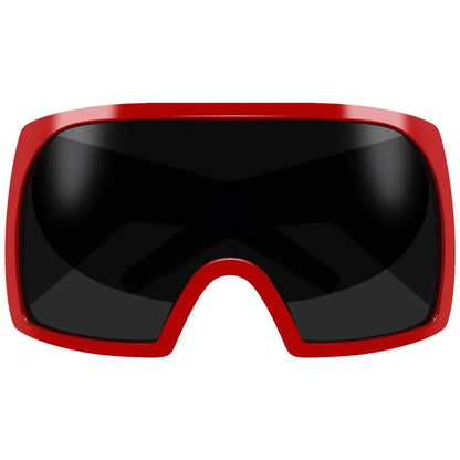 Futuristic Wrap Around Sunglasses Rave Curved Lens UV400 Protection 2000'S Eyewear Oversized Y2K Sun Glasses for Women & Men