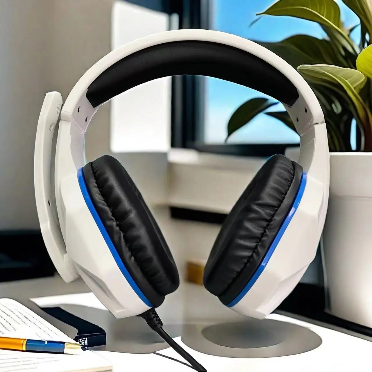 H4 Wired Headphones, PS4 Gaming Headphones, Computer Headphones, Music Headphones, Online Course and Conference Use, Birthday