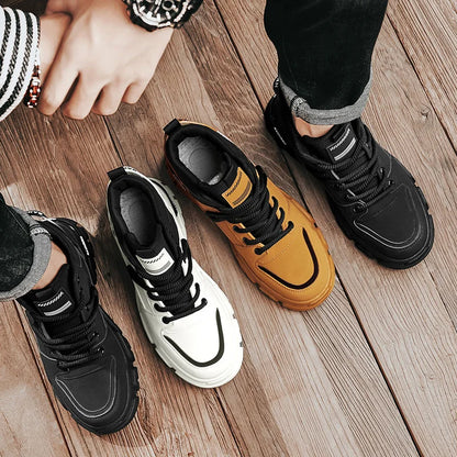 Bottes montantes Unky jaunes et noires 2026 pour hommes – Imperméables et résistantes à l'usure, idéales pour les adolescents du Golfe