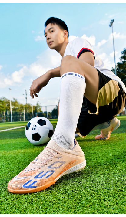 Heren sneakers met grasnoppen Hoogwaardige voetbalschoenen Futsal-voetbalschoenen Antislip voor binnen Populair model met hoge schacht voor buiten