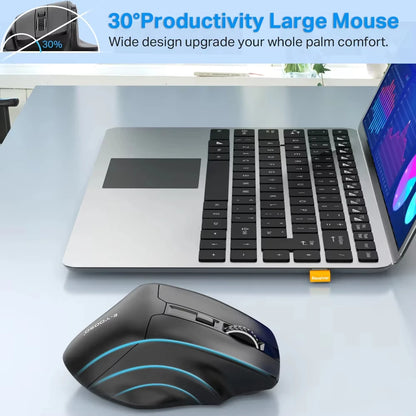 Rato sem fios E-YOOSO 2.4G PAW3212 4800 DPI, rato ergonómico para gaming e escritório, para notebook, PC, portátil e MacBook