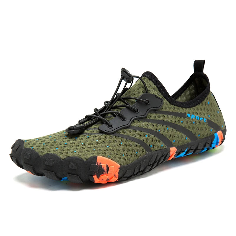 Water Shoes for Men Barefoot Beach Shoes Breathable Sport Shoes Quick Dry River Whtie Sea Aqua Sneakers Soft Beach Sneakers