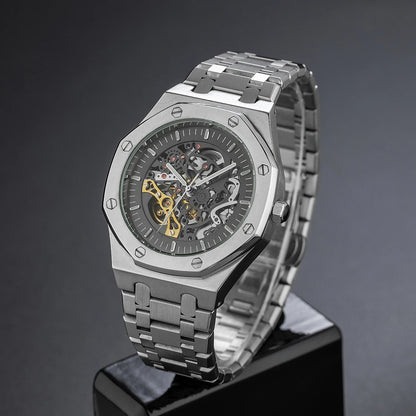 Classic Automatic Mechanical Luxury Watch MenTop Brand Stainless Steel Watches Luminous Waterproof Watch for Men Feice Skeleton