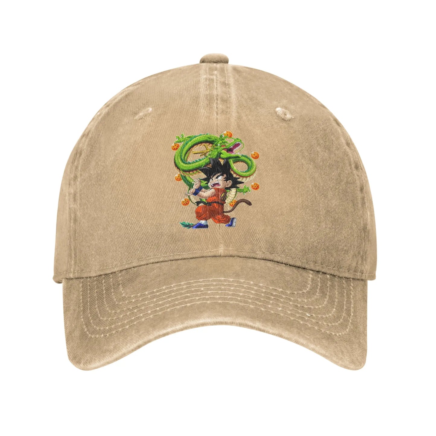 Retro Kamehameha Kid Goku Anime Baseball Caps Unisex Distressed Cotton Headwear Dragon Ball Outdoor Workouts Gift Hats Cap