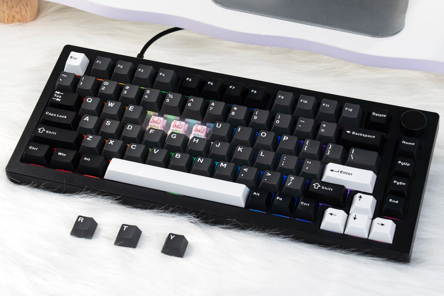 Akko 5075 V3 75% Mechanical Keyboard 8000/10000mAh 2.4GHz Wireless/Wired Type-C/BT 5.0 Hot Swap RGB Gasket for Gaming Typing