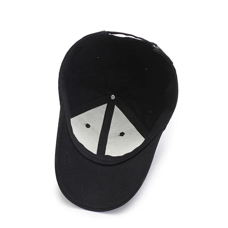 Schwarze Cap in Uni-Farbe – Baseballcap, Snapback, Casquette, Fitted Cap, lässige Gorras, Hip-Hop-Dad Hat für Herren und Damen, unisex