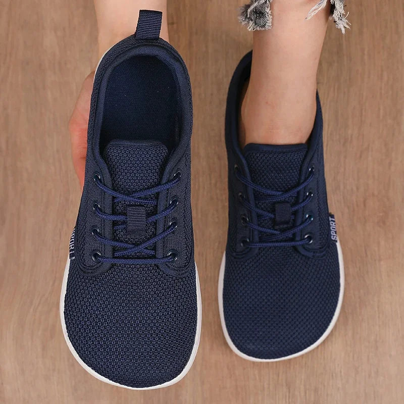 Atmungsaktive Sommer-Flachschuhe für Damen, leichte Mesh-Schuhe, bequeme Wanderschuhe, Herren-Schuhe für breite Füße, weiche Sohle, Freizeitkleidung, Barfuß