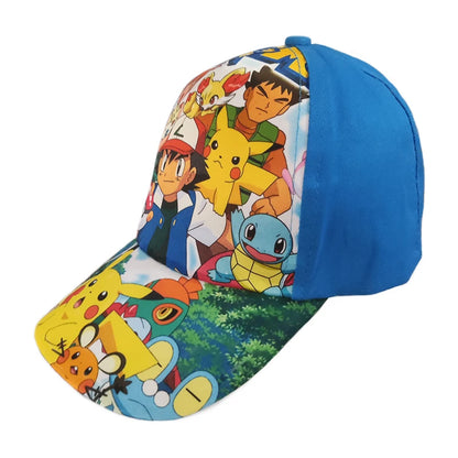 Pokemon Baseball Cap Pikachu Hat Pokemon Cosplay Hip Hop Cap for Girl Boy Children kids Anime Figures Toy Gift Cartoon Hat