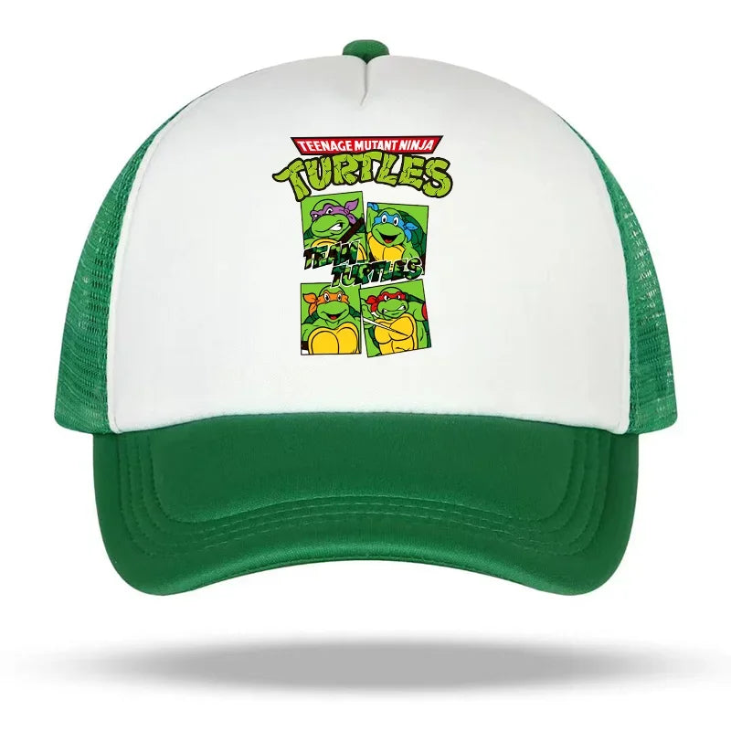 Teenage Mutant Ninja Turtles Baseball Cap Embroidered Cartoon Anime Print Hats Duck Tongue Hat Nethats Sun Visor Headgear Gifts