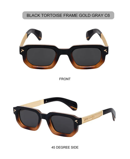 Polarized Square Punk Sunglasses Men 2026 Luxury Brand Classic Rectangle Sunglass UV400 Driving Eyewear Fashion Outdoor Shades