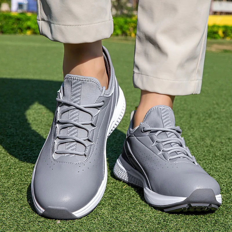 Zapatos deportivos de golf para hombre impermeables de cuero de alta calidad, zapatos deportivos para competición de golf, zapatos formales para campo de golf, zapatos de entrenamiento para hombre