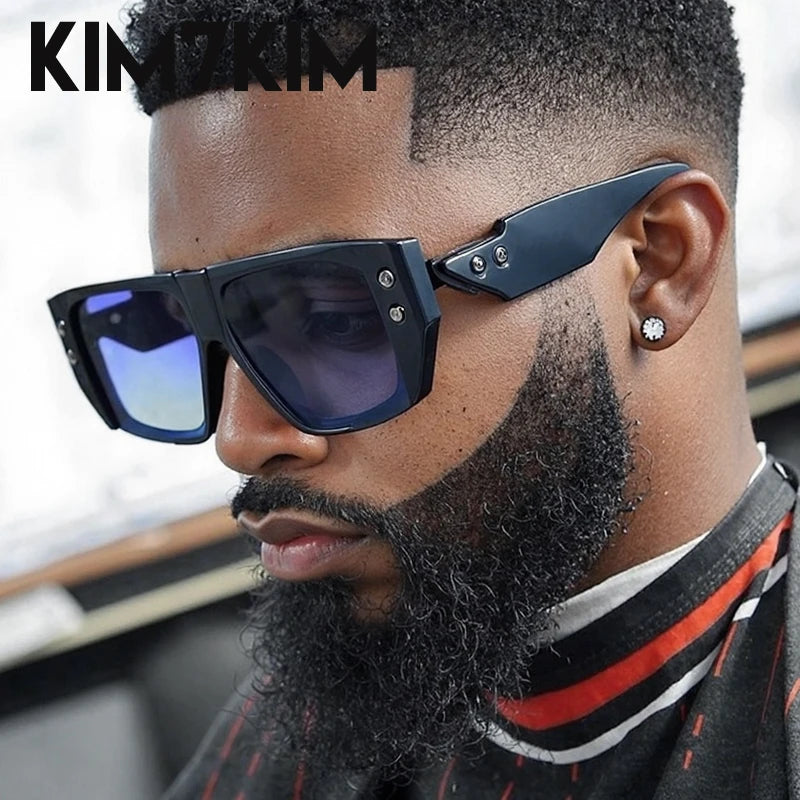 Steampunk Square Polarized Sunglasses Men Big 2026 Luxury Brand Punk UV400 Driving Sun Glasses Fashion Eyewear For Male Shades