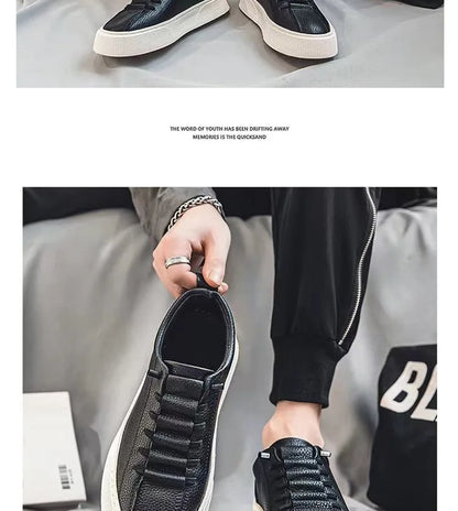 Heren sneakers, casual schoenen, heren platte schoenen, zapatillas hombre, lichtgewicht PU-leer, ademende schoenen, witte sportschoenen voor heren