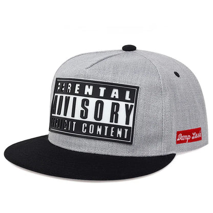 Cappellino da baseball a tesa piatta del marchio Tide per coppia, versione coreana, cappellino di tendenza con stampa offset, cappellino da strada, cappellino con lettere per protezione solare