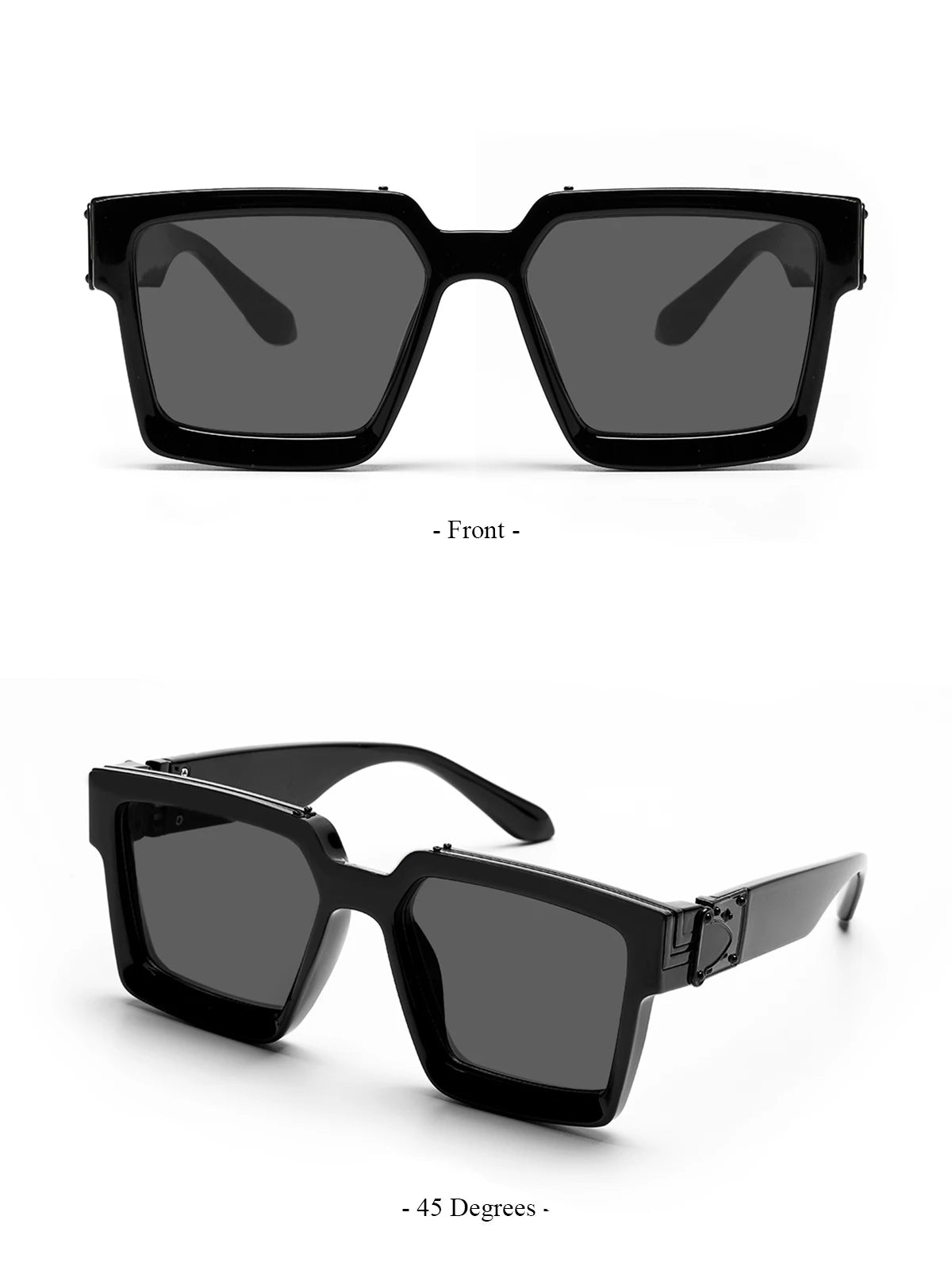 Ruiao Retro Black Millionaire Shades Luxury Sunglasses 2026 For Men Designer Famous Brand Square Sun Glasses Man Women Sunglass
