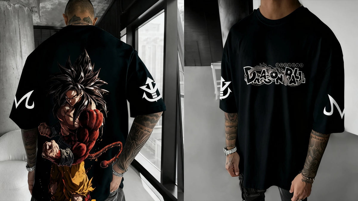 T-shirt Dragon Ball Anime Super Saiyan 4 : t-shirt d'été pour homme et femme, style urbain, ample, décontracté, polyvalent, vêtements assortis parent-enfant