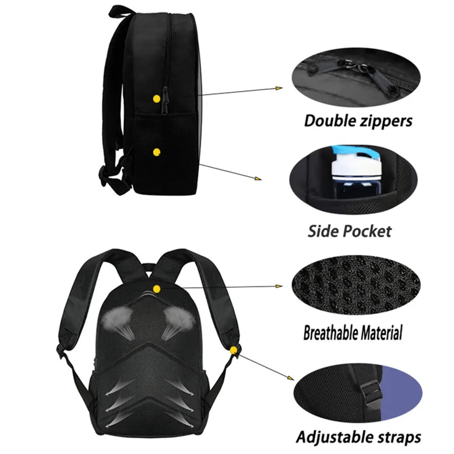 Fortnite 3-piece cartoon set, unisex, includes: Backpack, Crossbody bag, And pencil case  Lightweight and large capacity
