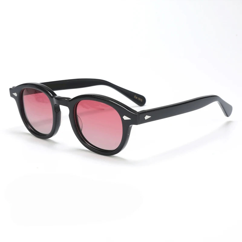 Polarized Sunglasses Men Women Johnny Depp Lemtosh Style Sun Glasses Retro Round Acetate Frame UV400 Lens Oculos