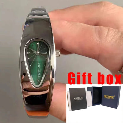 y2k watch shaped teardrop bracelet watch female couple light luxury senior sense of antique wind Gift Ladies' Quartz Wristwatch