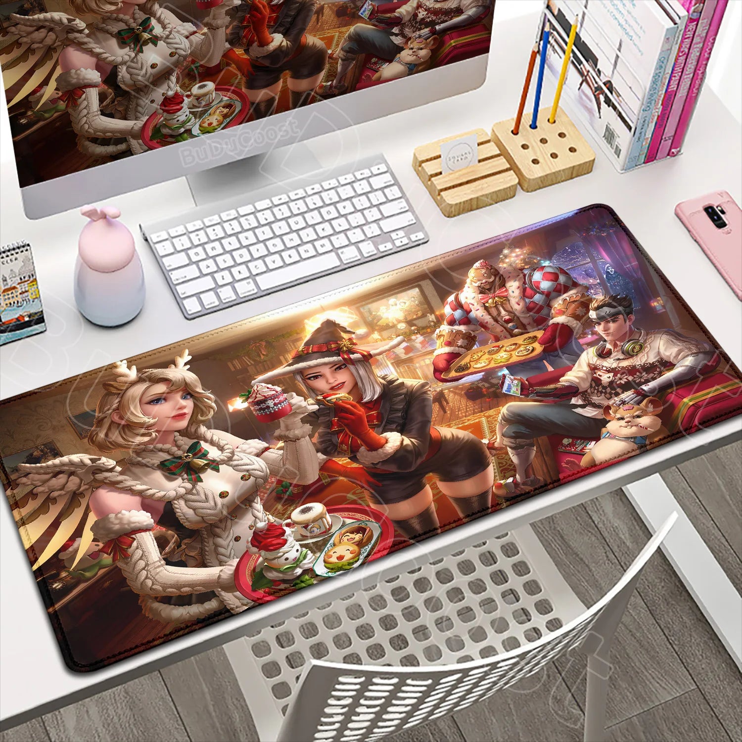 Produit gaming premium Fraquane, Large XXL DIY Cool Overwatch Mouse Pad Keyboard Table Gaming Accessories Non-Slip Rubber Edge locking spped Laptop Rug desk Mat