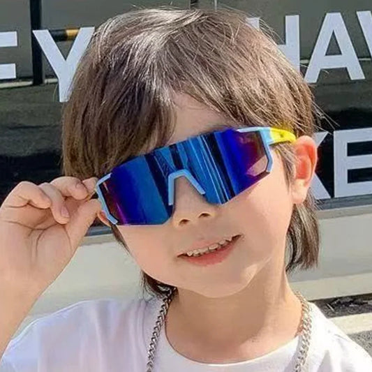 Fashion Colorful Cycling Sun Glasses Boy Girl Outdoor Sport Ride Protection Optical Glasses Climbing Skiing Children Goggles