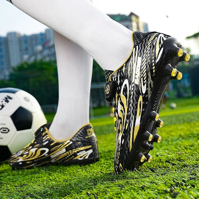 Chaussures de Football professionnelles pour enfants, bottes de terrain de Football d'intérieur pour hommes, chaussures de Football originales TF/AG, crampons de société, entraînement sur gazon rapide