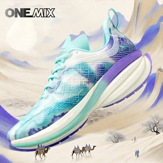 ONEMIX : chaussures de sport chinoises – nouvelles chaussures de course pour homme avec amorti, antidérapantes, respirantes et légères ; baskets de plein air pour femme