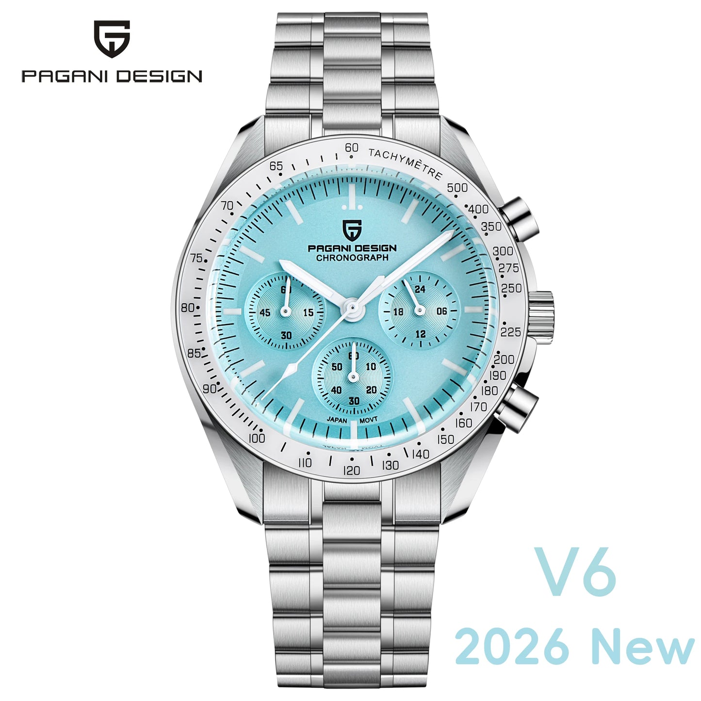 2026 New PAGANI DESIGN Mens Watches Panda Moon Watch Luxury Quartz Watch For Men Automatic Date Sport Chronograph Wristwatch Men