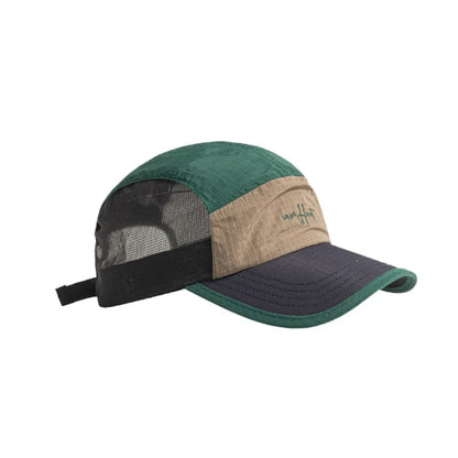 Fashion Plaid Thin Sun Cap Quick-drying Letter Embroidery Sports Running Cap Adjustable Breathable Summer Cap Men Women