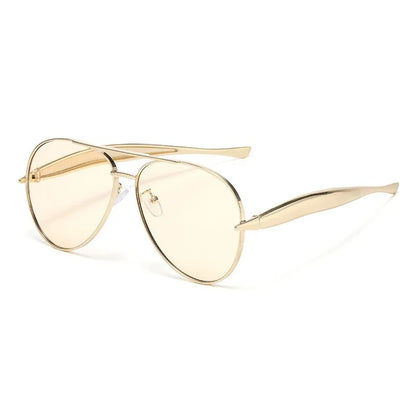High-end Quality Metal Sunglasses - Fashionable, Retro Pilot-style Sunglasses - Uv-protective Sun Glasses - 7508