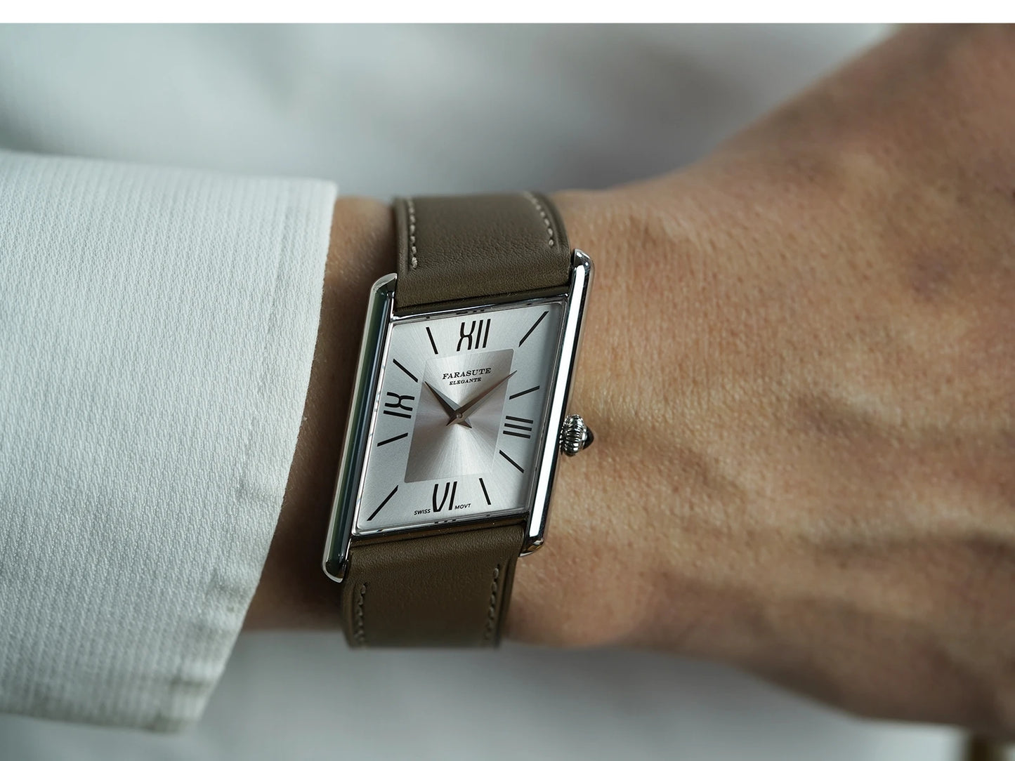 FARASUTE Luxury Square Sports Men's Watch Swiss Movement Waterproof Sapphire Glass Stainless Steel Quartz Wristwatch Male Reloj