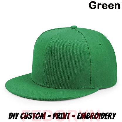 Fedoryn Custom Snapback Caps Splice Color Embroidery Hip Hop Cap for Women and Men DIY LOGO Design Print Hats Unisex Wholesale