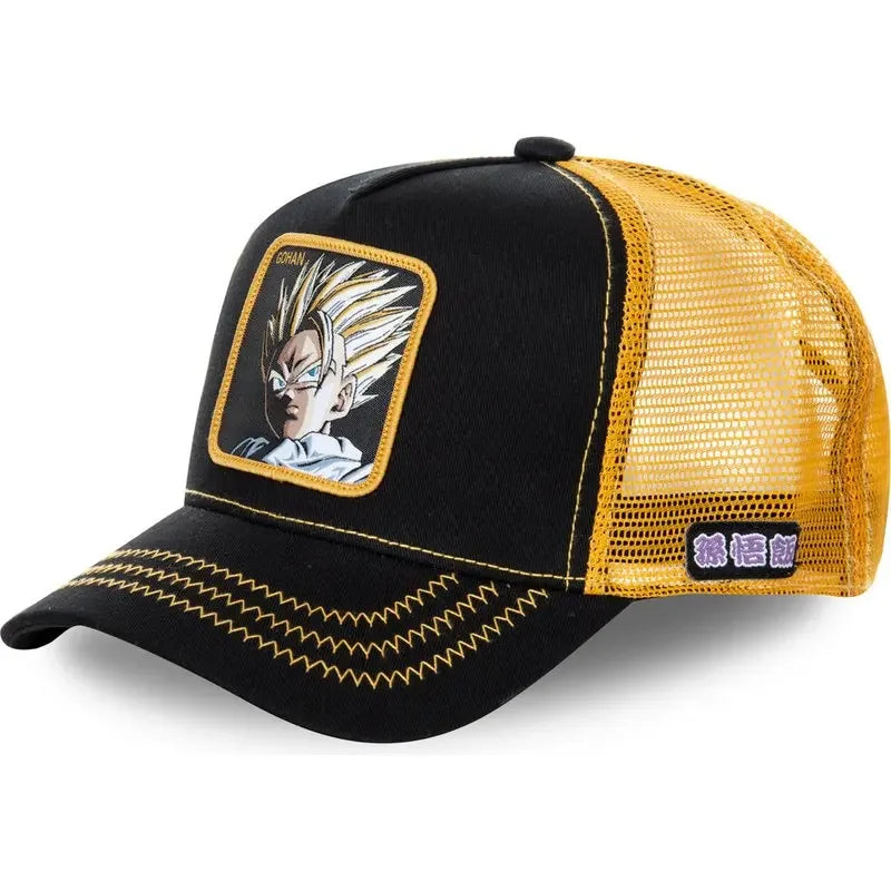 Čepice Dragon Ball Son Goku – letní cestovní kšiltovka s výstupkem, pánská vyšívaná čepice ve stylu hip-hopu, sluneční kšiltovka, nastavitelná síťovaná čepice typu „trucker“