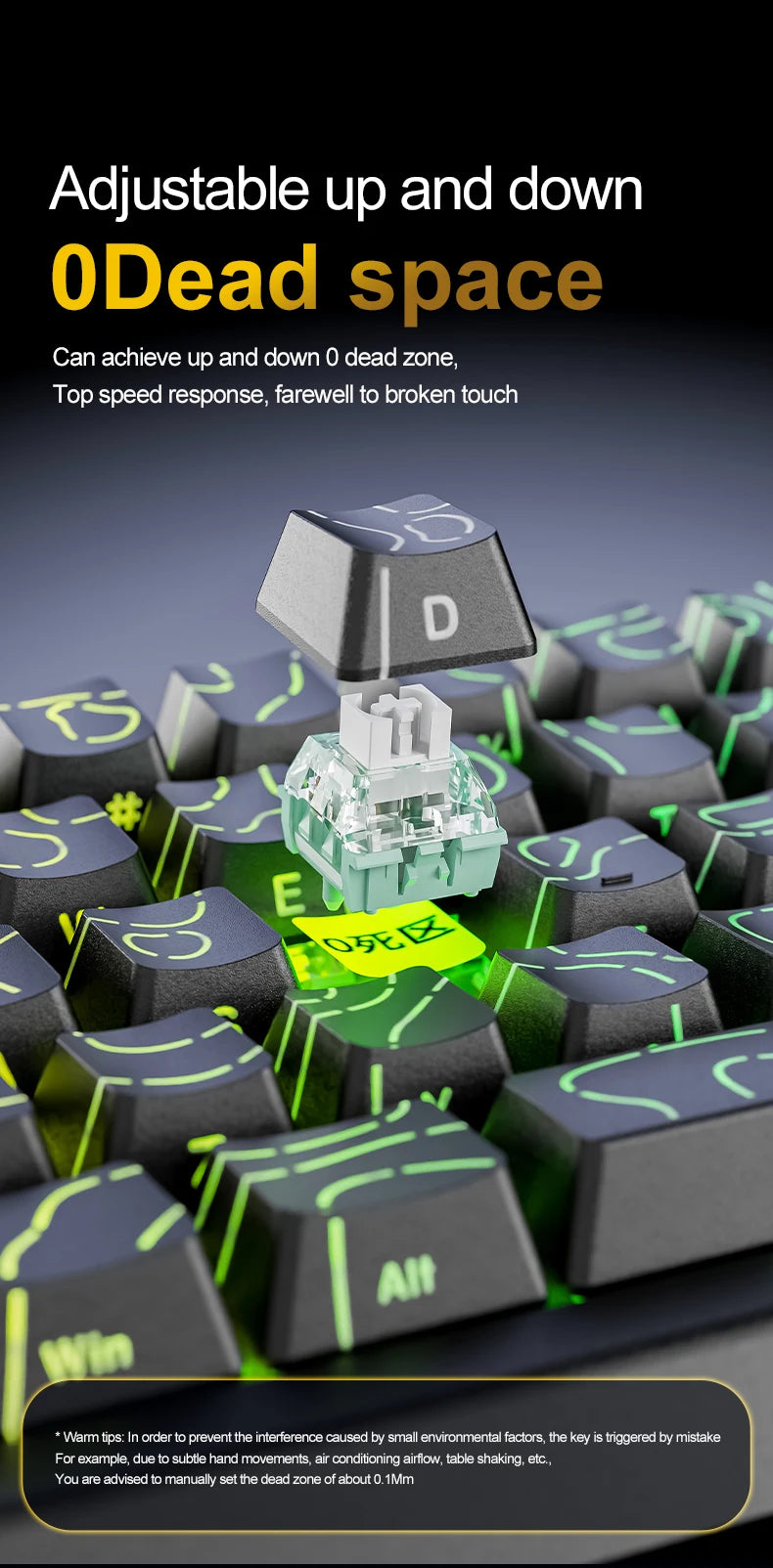 ATTACK SHARK X68HE Esports Magnetic Axis Keyboard 8KHz Return Rate, Total Area 0.01mm, and 0.125ms Rate Class Ultra-Low Latency