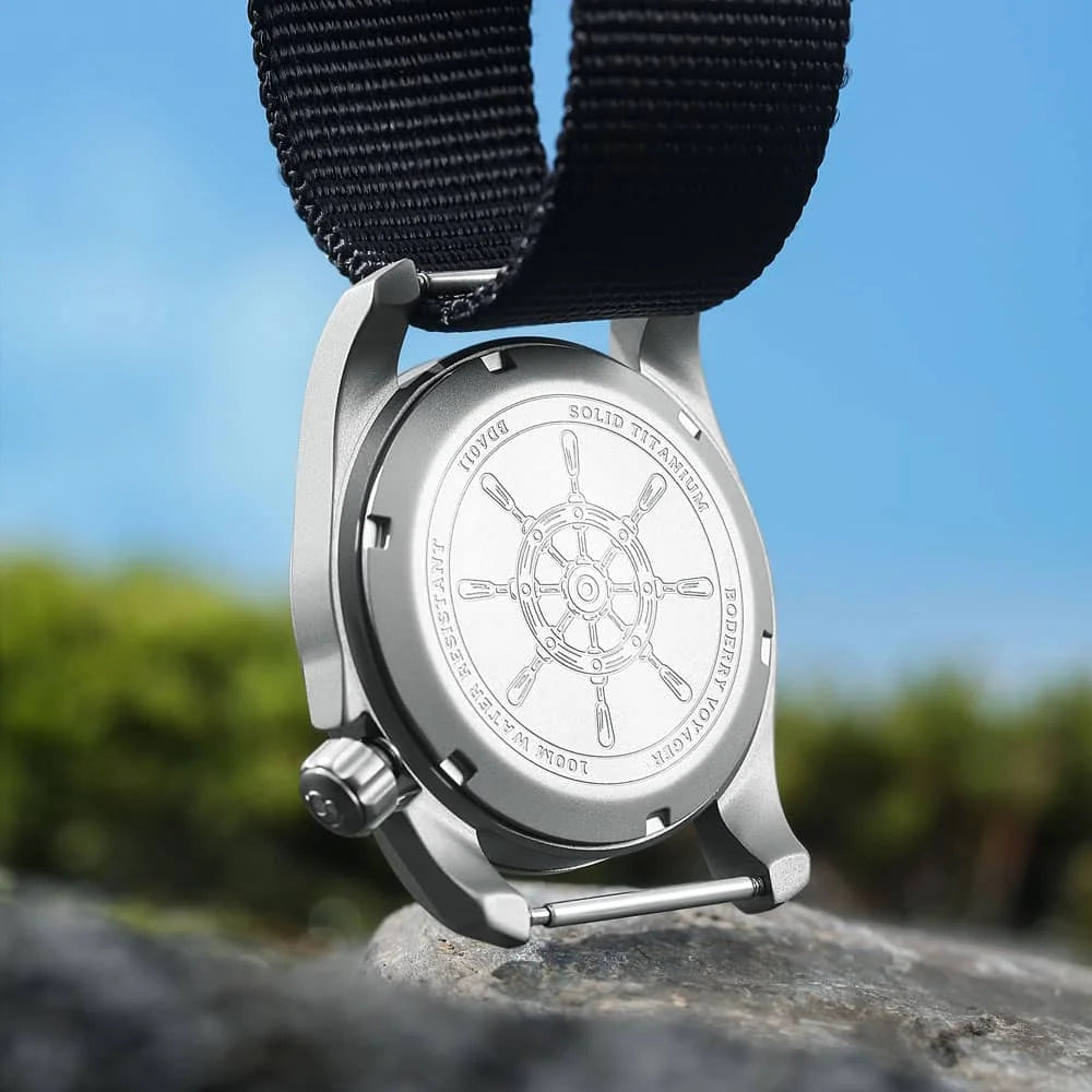 Boderry Field Watches Bronze Case Automatic Mechanical VOYAGER Watch Men's 100M Waterproof Clock Military Top Brand Wristwatch